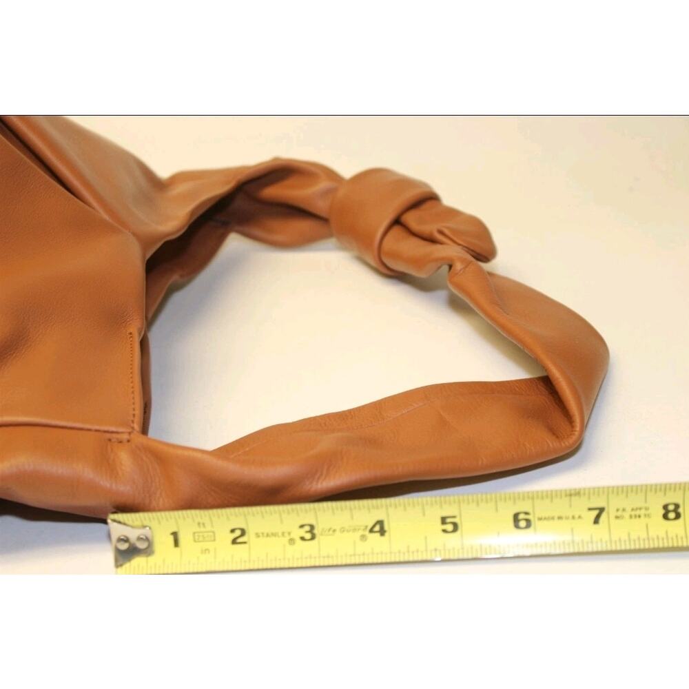 Staud Island Knotted Womens Supple Tan Leather Hobo Satchel Shoulder Bag - Picture 4 of 16